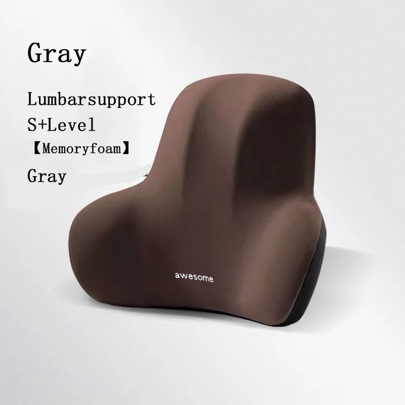 Poduszka lędរwiowa do samochodu memory foam wsparcie plecy Fioletowy