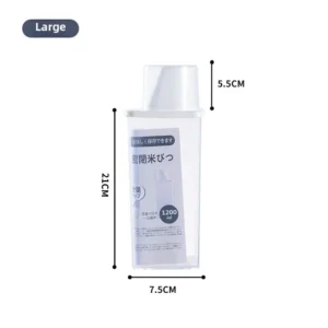 Pojemnik na ryż i produkty sypkie w stylu japońskim ze szczelną pokrywką 1200ml