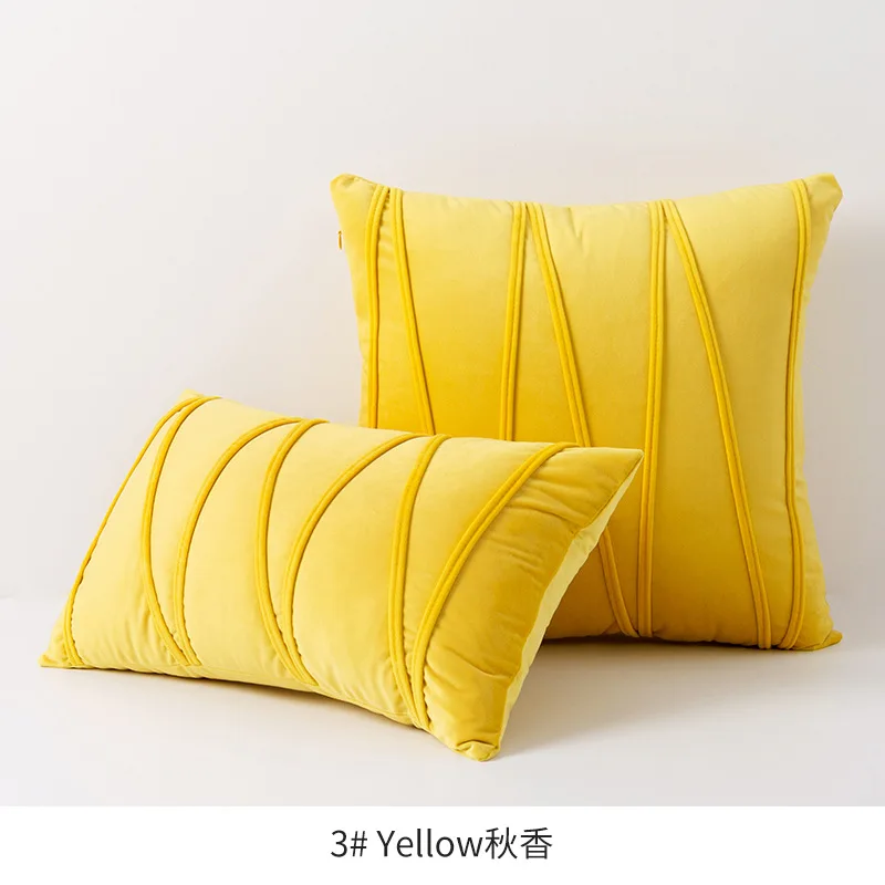 Poszewka aksamitna w paski boho pomarańczowa do salonu Czerwony