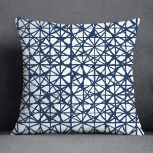 Poszewka geometryczna niebieska szara 45x45 na sofę Fioletowy/фиолетовый