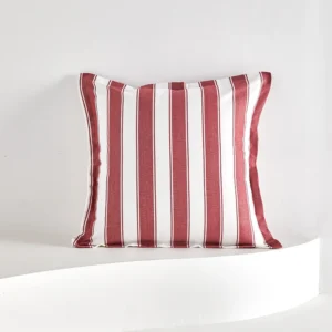 Poszewka na poduszkę czerwono-biała kratka welur 45x45 cm Złoty