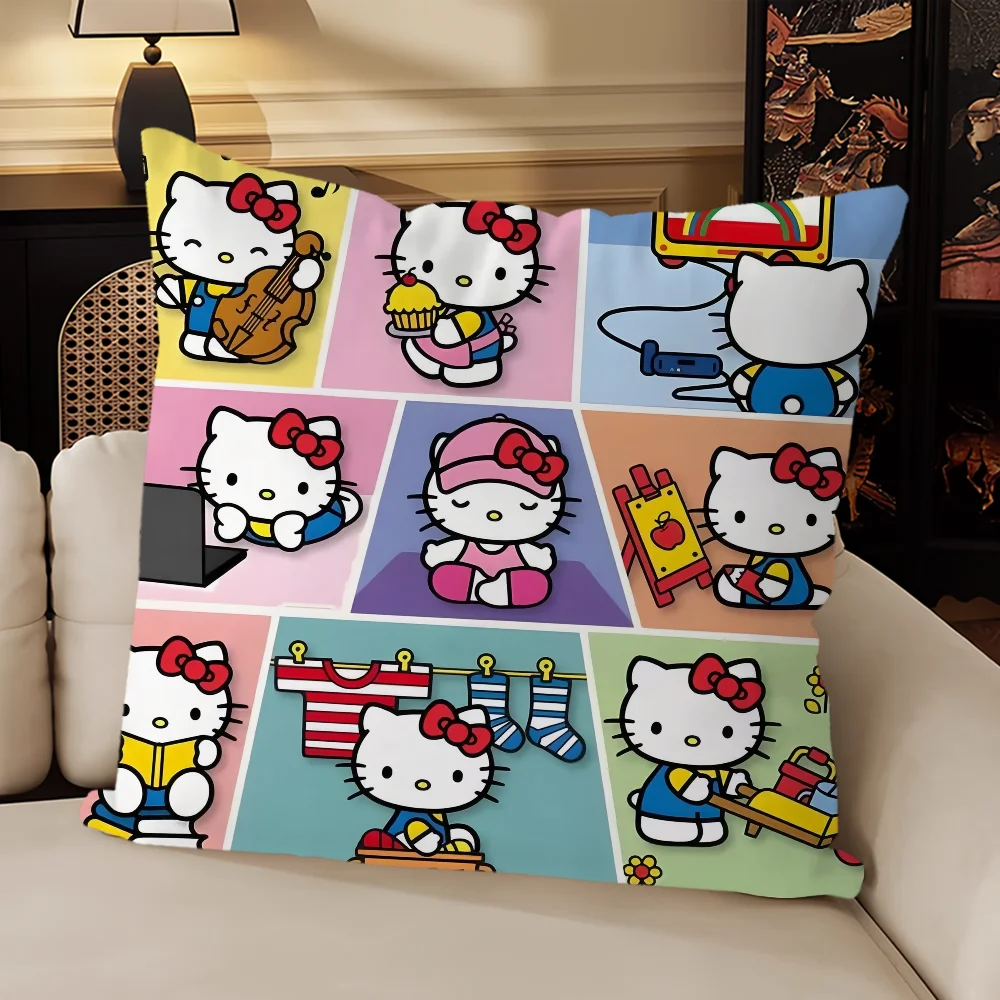 Poszewka na poduszkę Hello Kitty kwadratowa Czarny