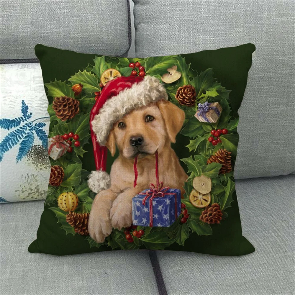 Poszewka na poduszkę świąteczna 45x45 cm — różne wzory Wesołych Świąt Fioletowy/фиолетовый