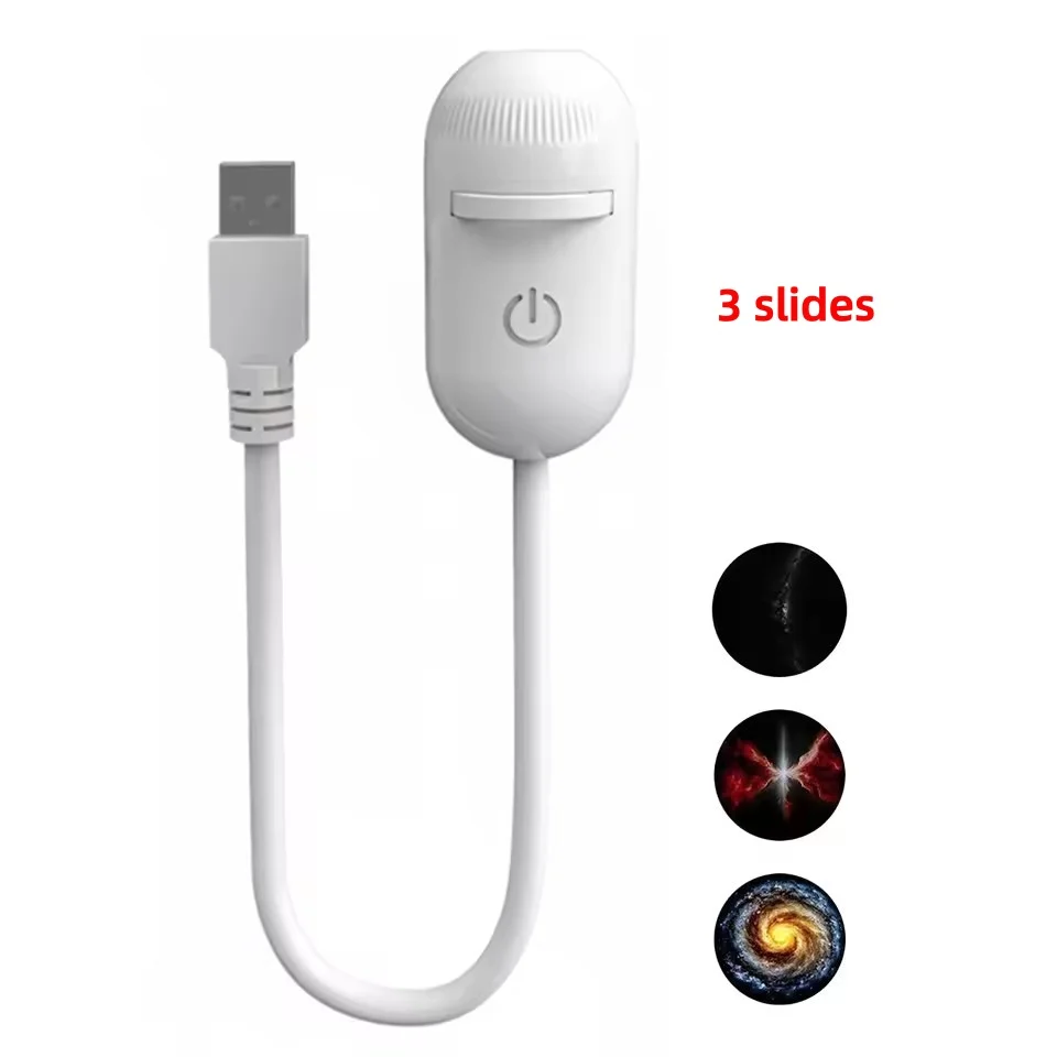 Projektor gwiazdozbioru Mini USB 2 w 1 z 30 slajdami projekcyjnymi — do sypialni Niebieski