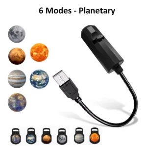 Projektor księżycowy USB obrotowy lampka nocna dekoracja ścian Niebieski