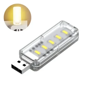 Przenośna lampka nocna LED USB 3000K 6500K z dotykowym ściemnianiem Brązowy