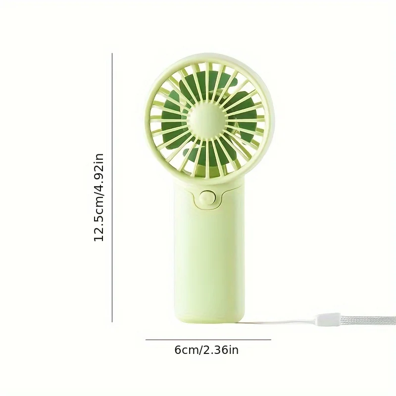 Przenośny wentylator ręczny z regulacją – uroczy design do torebki Khaki
