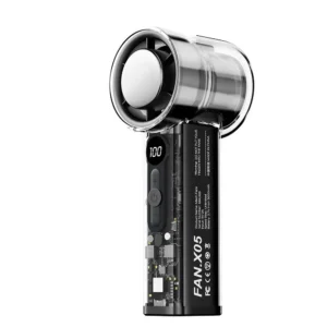 Przezroczysty mini wentylator ręczny USB z oświetleniem LED Inne