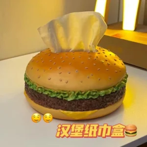 Pudełko na chusteczki w kształcie hamburgera Czerwony