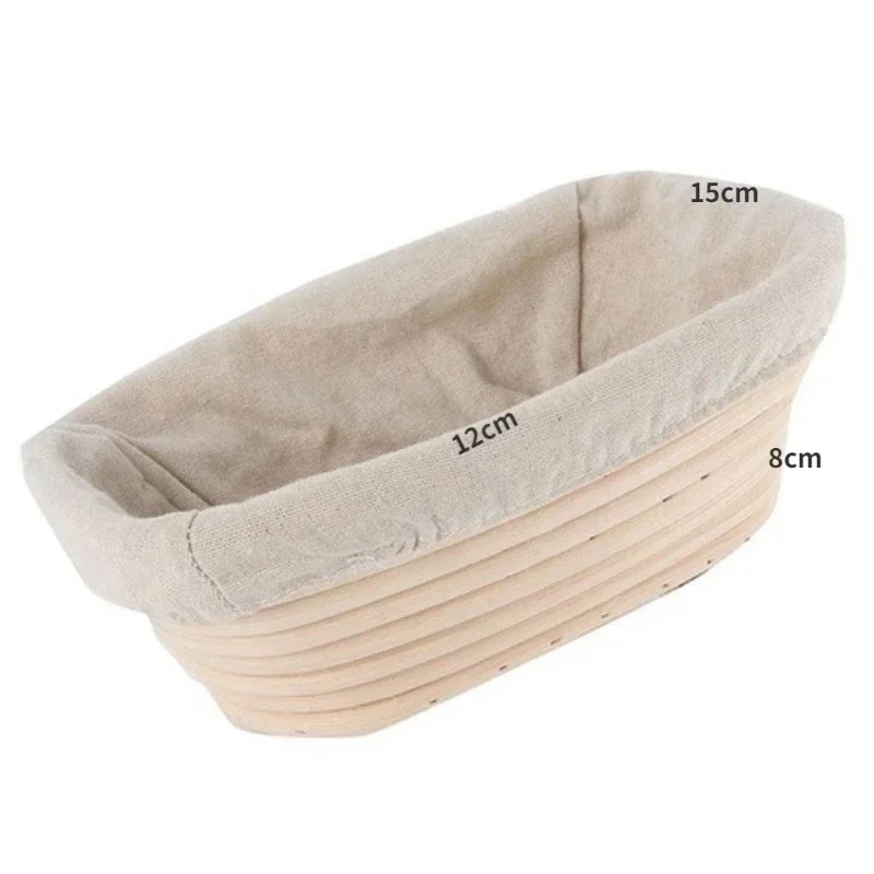 Rattanowy kosz do wyrastania chleba z pokrowcem z tkaniny do pieczenia Fioletowy/фиолетовый
