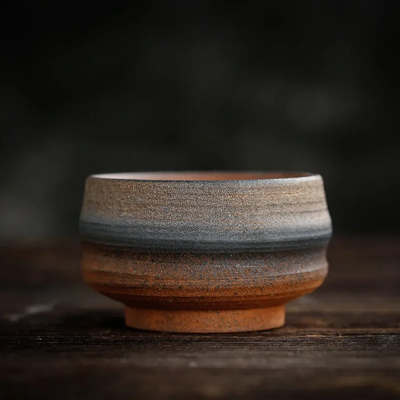 Ręcznie robiona ceramiczna filiżanka do herbaty w stylu japońskim retro Czerwony