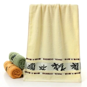 Ręcznik kąpielowy żakardowy wzór liści bambusowy 70x140 23 #