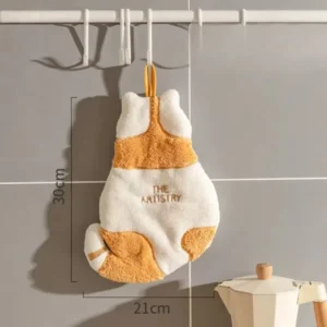 Ręcznik kuchenny w kształcie kota żółty