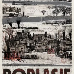 Retro plakat Polska Podhale Kocie Góry — vintage do salonu Jasnożółty