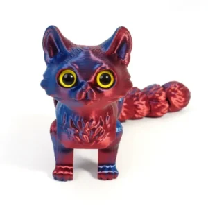 Ruchoma figurka kota 3D na biurko i deskę rozdzielczą Królewski niebieski