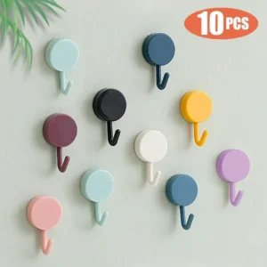 Samoprzylepne haczyki ścienne bez wiercenia, 10 sztuk Random color