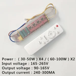 Ściemnialny zasilacz LED z pilotem 24-240W Szary