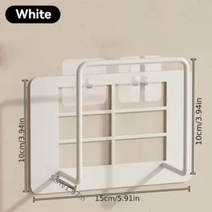 Ścienna półka na router Wi-Fi bez wiercenia — uchwyt na dekoder Biały