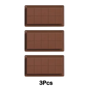 Silikonowa forma do batonów czekoladowych łamanych 3Pcs