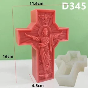 Silikonowa forma do odlewów z motywem królika i jajka wielkanocnego Wielokolorowy