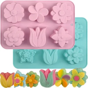Silikonowa forma do pieczenia w kształcie tulipanów 6 wgłębień Random color
