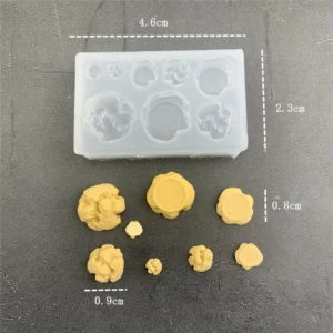 Silikonowe foremki mini do ciastek, pączków i dekoracji 8 hole crack