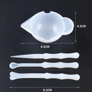 Silikonowe kubki miarowe do żywicy i farb DIY 4Pcs