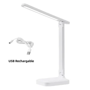 Składana lampka biurkowa LED 3 barwy z ładowaniem USB do nauki Czarny