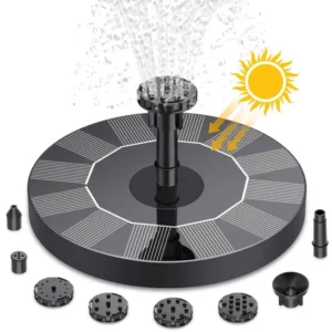 Solarna fontanna ogrodowa z pompą 3,5W — DIY zestaw do oczka wodnego Armijna zieleń