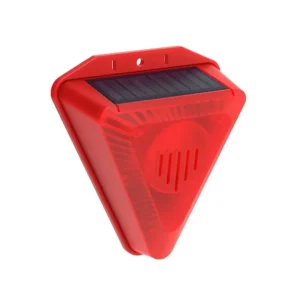 Solarna lampa alarmowa LED z syreną 129 dB i stroboskopem Jasnoszary