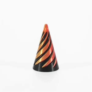 Spiralna piramida 3D Mini Vortex – ozdoba biurkowa z iluzją optyczną Jasnoszary
