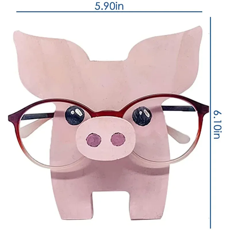 Stojak na okulary w kształcie zwierzęcia 3D — dekoracja biurka Jasnożółty