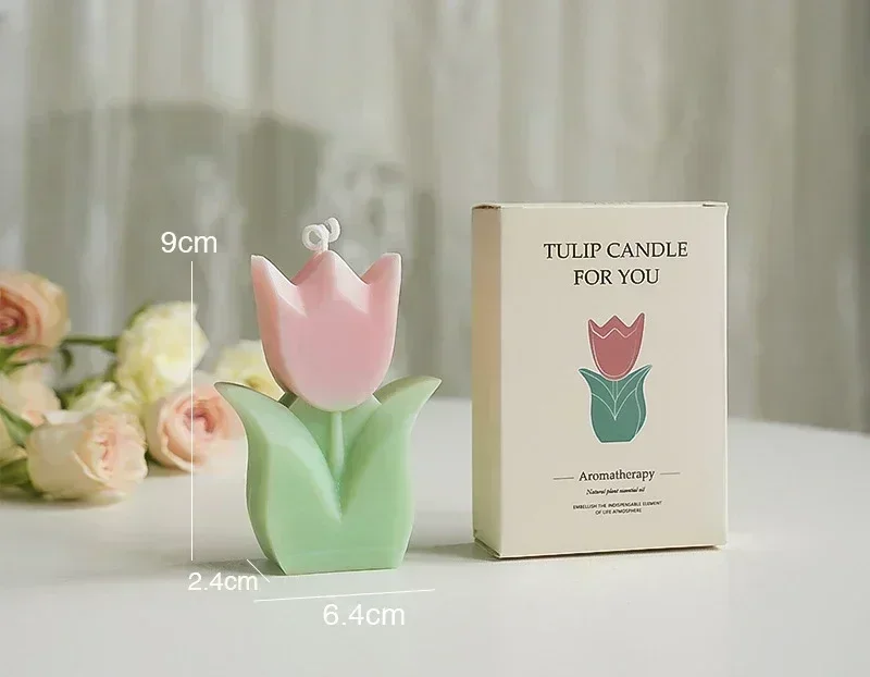 Świeca zapachowa w kształcie tulipana – dekoracja i aromat w domu Tęcza