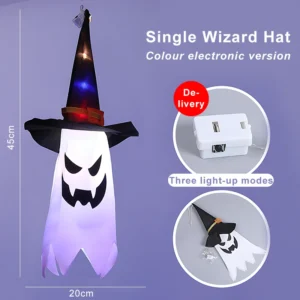 Świecące duszki Halloween dekoracja ogrodowa i domowa Beżowy