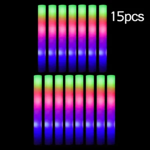 Świecące pałeczki LED RGB na imprezę i dekoracje urodzinowe Fluorescencyjny żółty