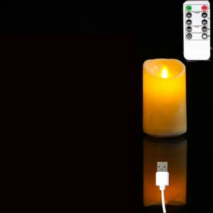 Świece LED USB z ruchomym knotem ładowane przez USB Winogrono