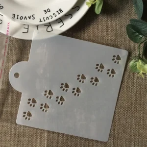 Szablon łapka psa i kota 15 cm do malowania i scrapbookingu Złoto