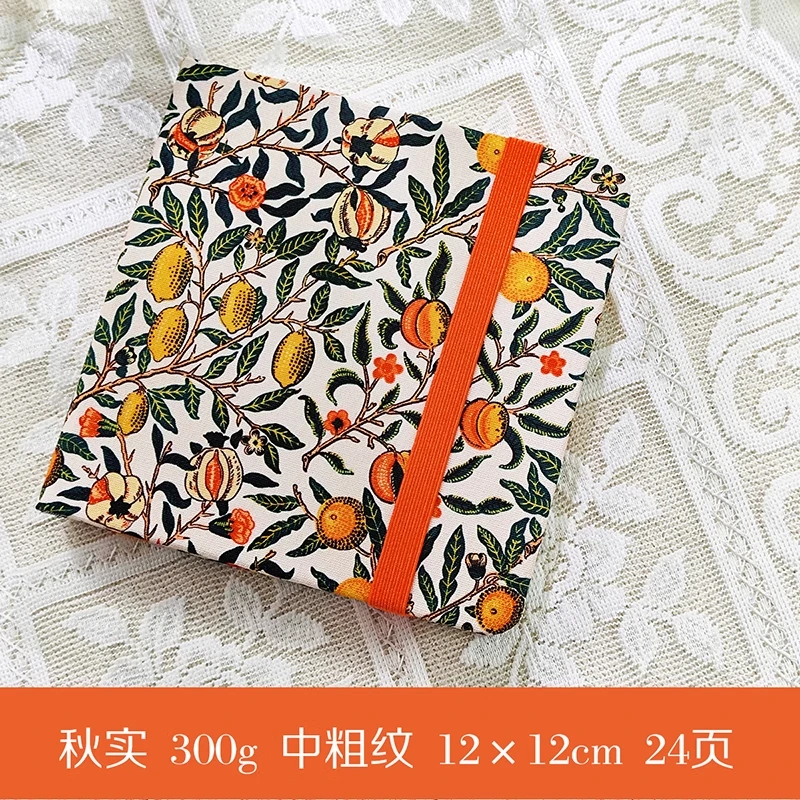Szkicownik akwarelowy Potentate 100% bawełna 300g, kwadratowy Pomarańczowy