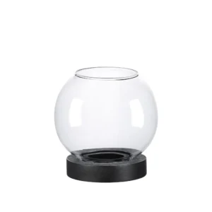 Szklana lampa olejowa nordycka z abażurem wiatroodporna Srebrny
