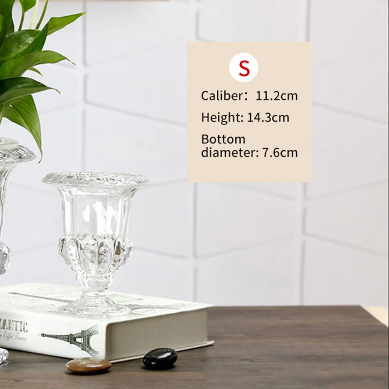Szklany wazon cylinder do kwiatów – elegancka dekoracja stołu i komody Biały