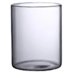 Szklany wazon cylindryczny minimalistyczny — różne wysokości Jasnoszary