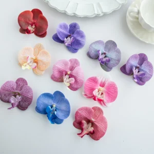 Sztuczna orchidea tajska motyl, kwiat do dekoracji i DIY Czerwony