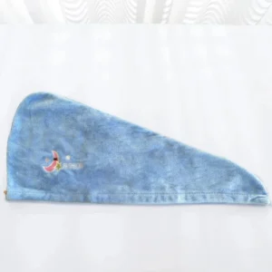 Szybkoschnący turban do włosów z mikrofibry ze wzorkiem Niebieski