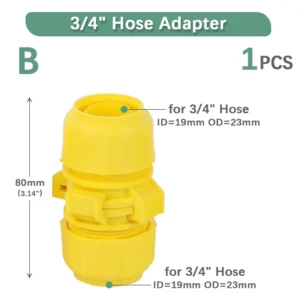 Szybkozłącze do węża ogrodowego, adapter 1/2, 3/4 i 1 cal Złoto