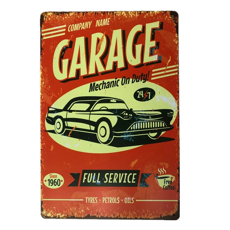 Metalowa tabliczka vintage garaż narzędzia tata man cave Fioletowy