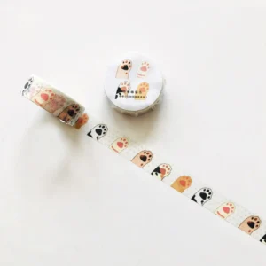 Taśma washi kreskówkowy kot do scrapbookingu Fioletowy