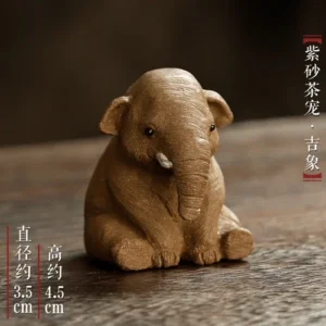 Tea pet z gliny zmieniający kolor – figurka do ceremonii herbaty kung fu Jasnoszary