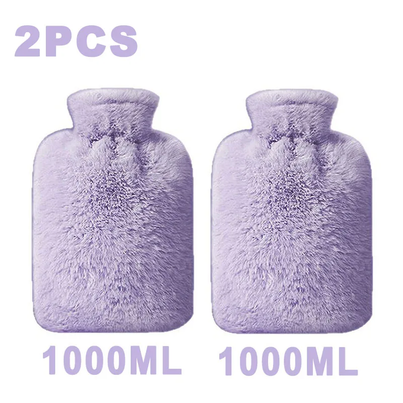 Termofor 1000 ml z pranym pokrowcem materiałowym Jasnoszary