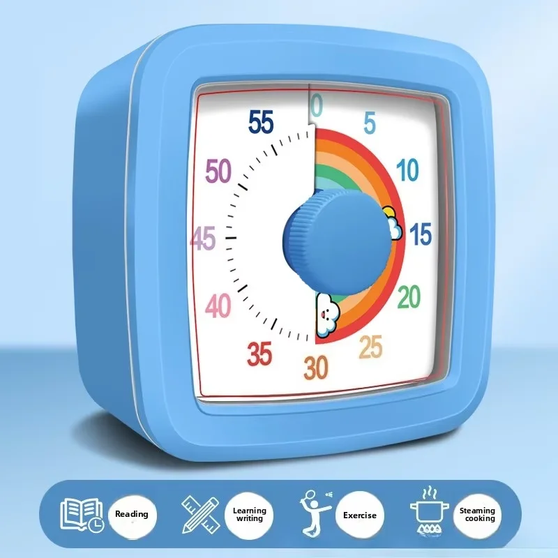 Wizualny timer dla dzieci z lampką nocną Szary