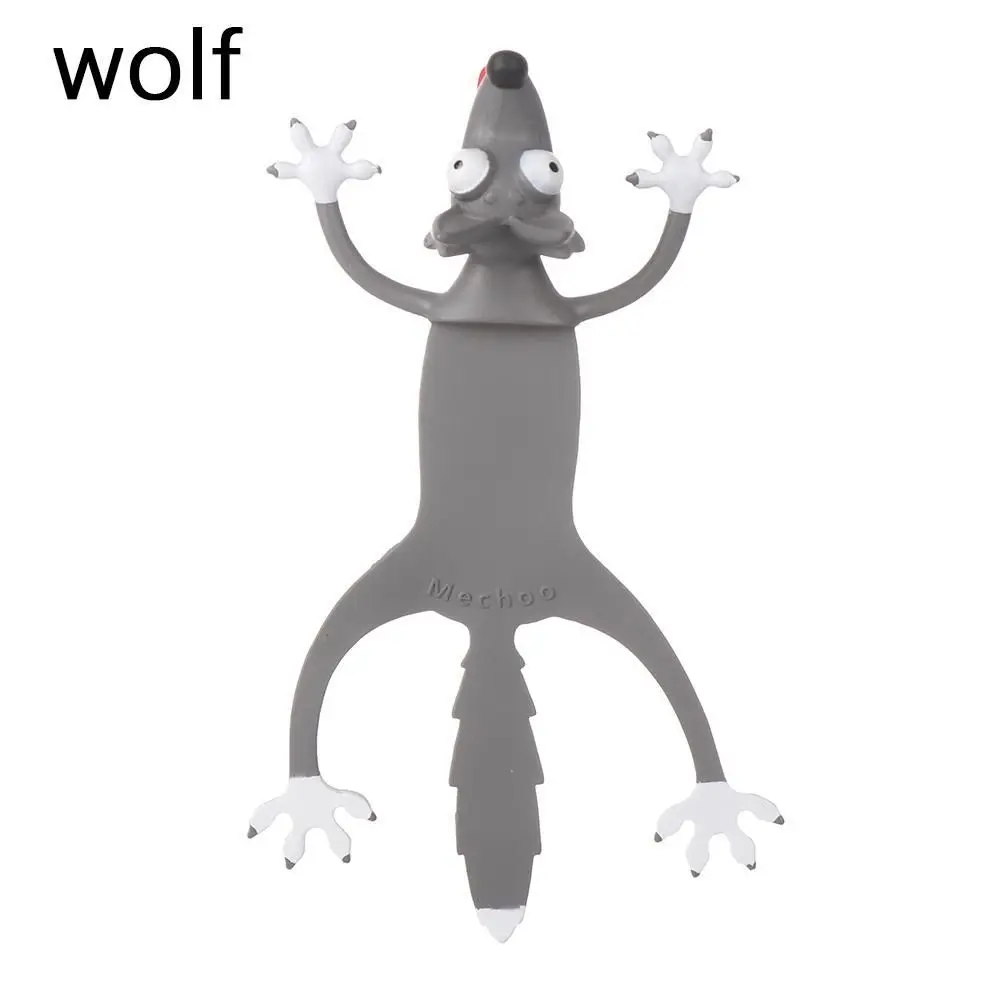 Zakładki 3D do książek ze zwierzętami - kot, panda, Shiba Inu Zielony